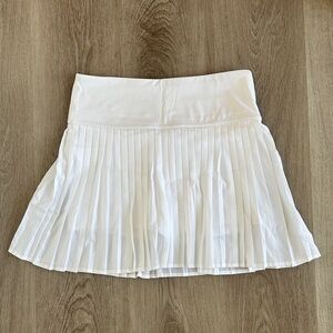Fabletics White Pleated Mini Skirt